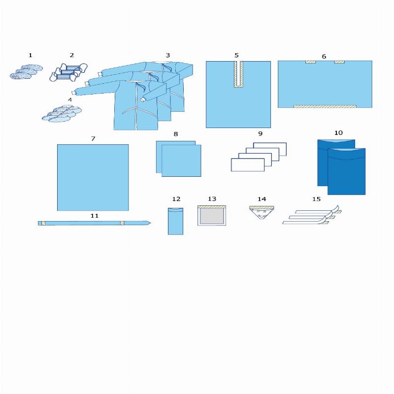 Комплект одягу та покриттів операційних для ортопедії №1/В Taipan-Pharm стерильний